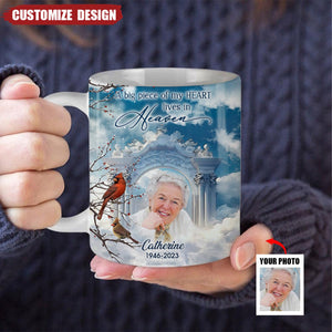 Hold You In My Heart Until Hold You In Heaven Upload Photo Personalized Mug