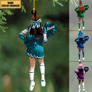 Personalized Cheerleading Pom pom Girl Christmas Ornaments - 2024 New Release