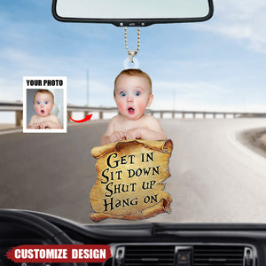 Get In Personalized Car Ornament Gift - Gift For Family Or Friend Lovers