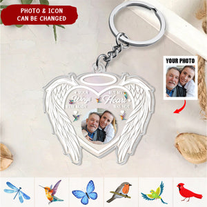 Your Wings Were Ready But My Heart Was Not - Personalized Acrylic Photo Keychain