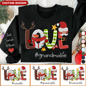 2024 New Release Christmas Snowman Love Grandma and Grandkids Sweatshirt