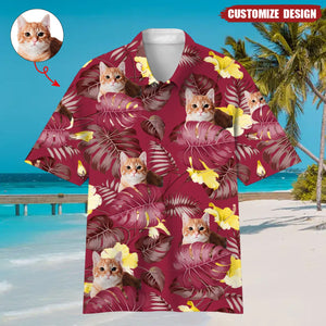 Custom Photo Hawaiian Polo Shirt