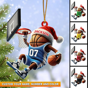 Personalized Basketball Christmas Ornament Gift For Basketball Lovers-2024 New Release