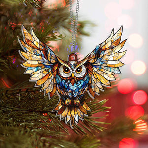 Owl Sun Catcher Ornament - Gift For Owl Lovers