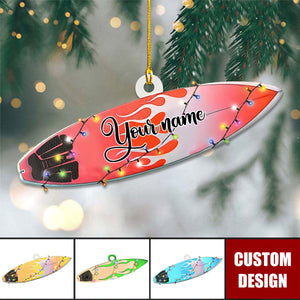 Personalized Surfboard Ornament - Surfing Player Gift - 2024 New Release