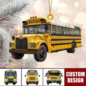 2024 New Release Personalized School Bus Ornaments Gift For Bus Driver