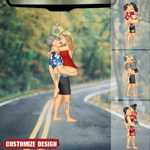 New release - Personalized hugging couple car ornament