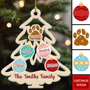 Family Tree Merry Christmas - Personalized Custom Acrylic Ornament-2024 New Release