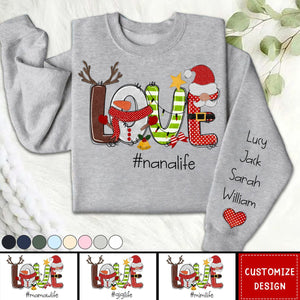 2024 New Release Christmas Snowman Love Grandma and Grandkids Sweatshirt