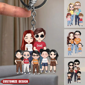 Doll Personalized Family Keychain - Gift For Family