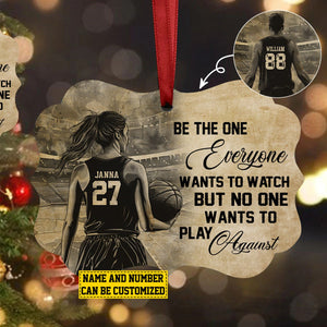 2024 New Release Personalized Basketball Christmas Wood Ornament Gift For Basketball Lovers