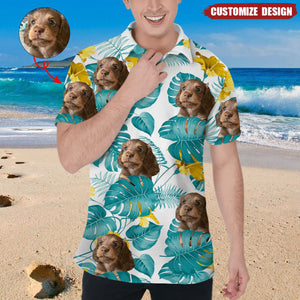 Custom Photo Hawaiian Polo Shirt