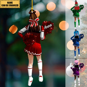 Personalized Cheerleading Pom pom Girl Christmas Ornaments - 2024 New Release