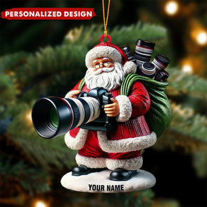 Personalized Photographer Santa Ornament-Gift For Photography Lovers-2024 New Release