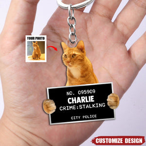 Upload Photo - Personalized Dog&Cat Personal Stalker Acrylic Keychain