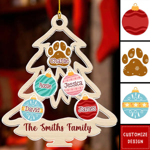 Family Tree Merry Christmas - Personalized Custom Acrylic Ornament-2024 New Release