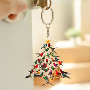 Hummingbird Christmas Keychain-Gifts For Hummingbird Lover