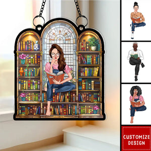 Personalized Gifts For Book Lover Suncatcher Ornament