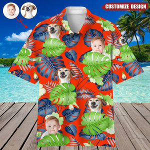 Custom Photo Hawaiian Polo Shirt