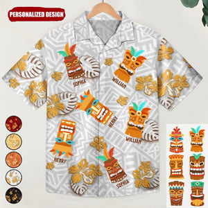 Tiki Tribal Totem Summer Beach Vibe-Personalized Hawaiian Shirt