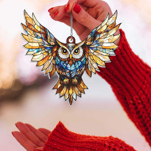 Owl Sun Catcher Ornament - Gift For Owl Lovers