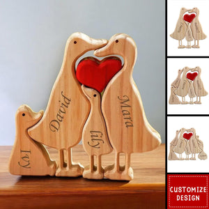 Personalised Duckling Family Puzzle - Gift For Family