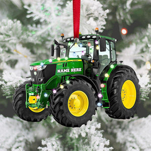 Personalized Tractor Christmas Ornament