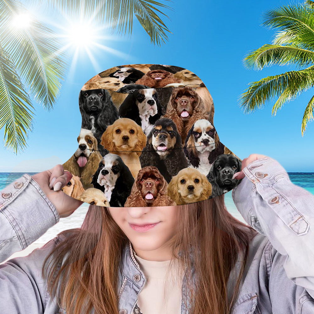 A Bunch Of Cocker Spaniels Bucket Hat