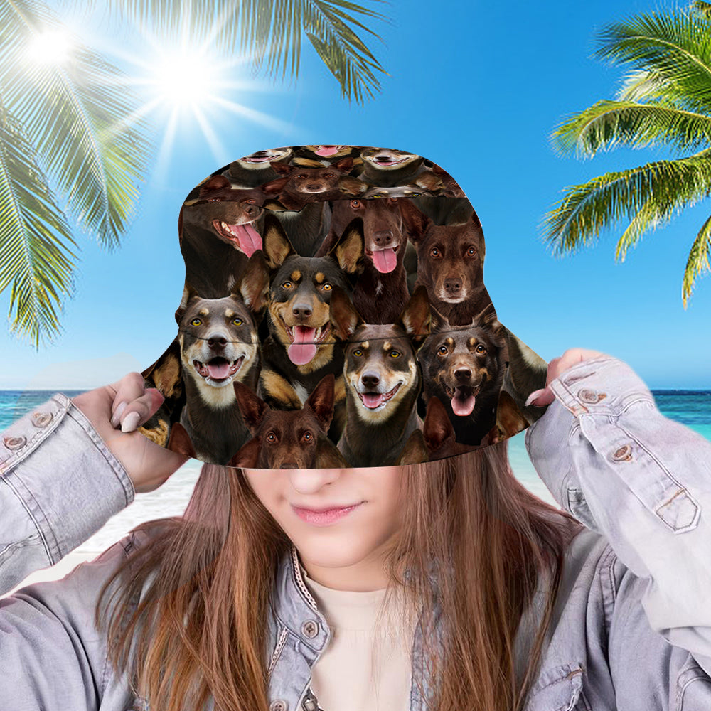 A Bunch Of Australian Kelpies Bucket Hat