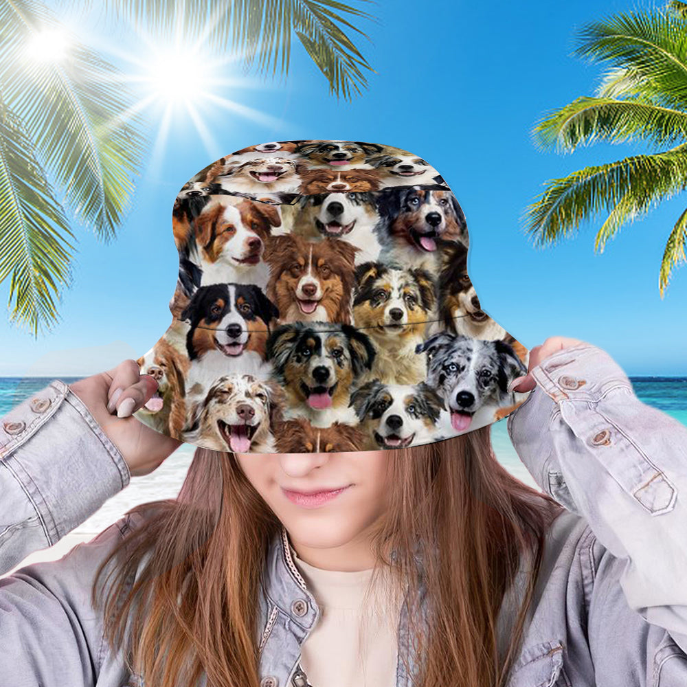 A Bunch Of Australian Shepherds Bucket Hat