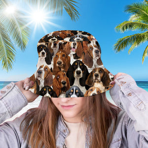 A Bunch Of Basset Hounds Bucket Hat