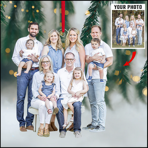 Personalized Family Upload Photo Christmas Ornament