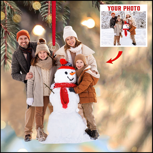 Personalized Family Upload Photo Christmas Ornament