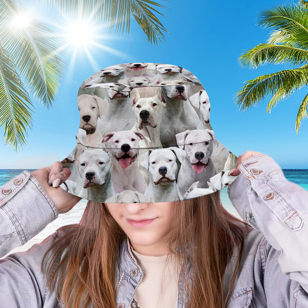 A Bunch Of Dogo Argentinoes Bucket Hat