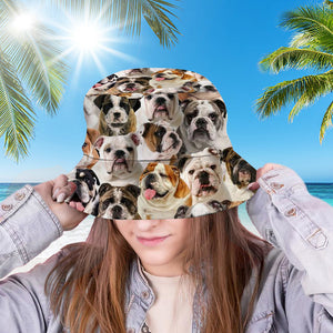 A Bunch Of English Bulldogs Bucket Hat