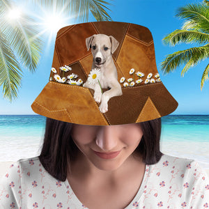 Greyhound Holding Daisy Bucket Hat