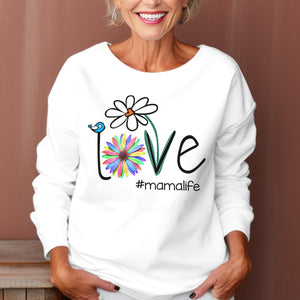 Personalized Love Grandma Life Flower Sweatshirt