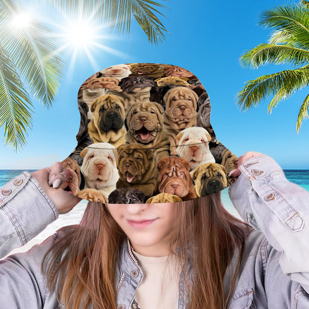 A Bunch Of Shar Peis Bucket Hat