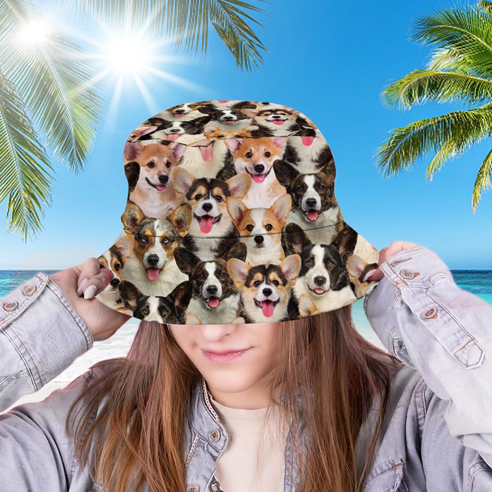 A Bunch Of Welsh Corgies Bucket Hat