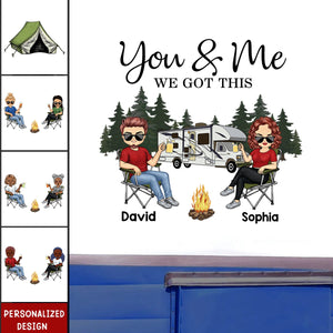 Camping Partners For Life Doll Couple Sitting-Personalized RV Decal-Gift For Camping Lovers