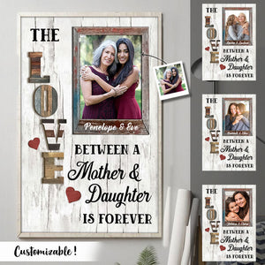 The Love Between Mother And Daughter Personalized Canvas Gift For Mom