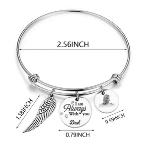 I am Always With You - Personalized Memorial Angel Bracelet