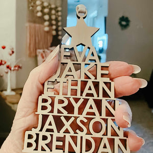 New Release - Our Family 2023 - Custom Personalized Family Name Wooden Ornament