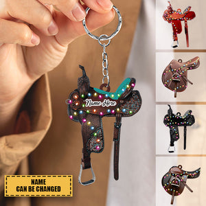 Personalized Horse Saddle For Horse Lovers Riding Horse Keychain