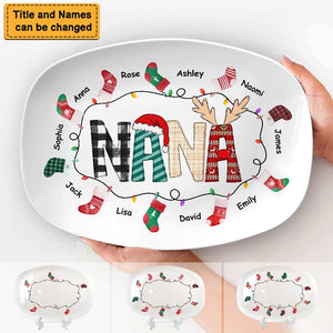 Nana Christmas Stocking Plate