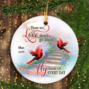 Cardinals Personalized Memorial Ceramic Ornaments