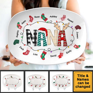 Nana Christmas Stocking Plate