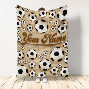 Personalized Soccer Fleece Blanket