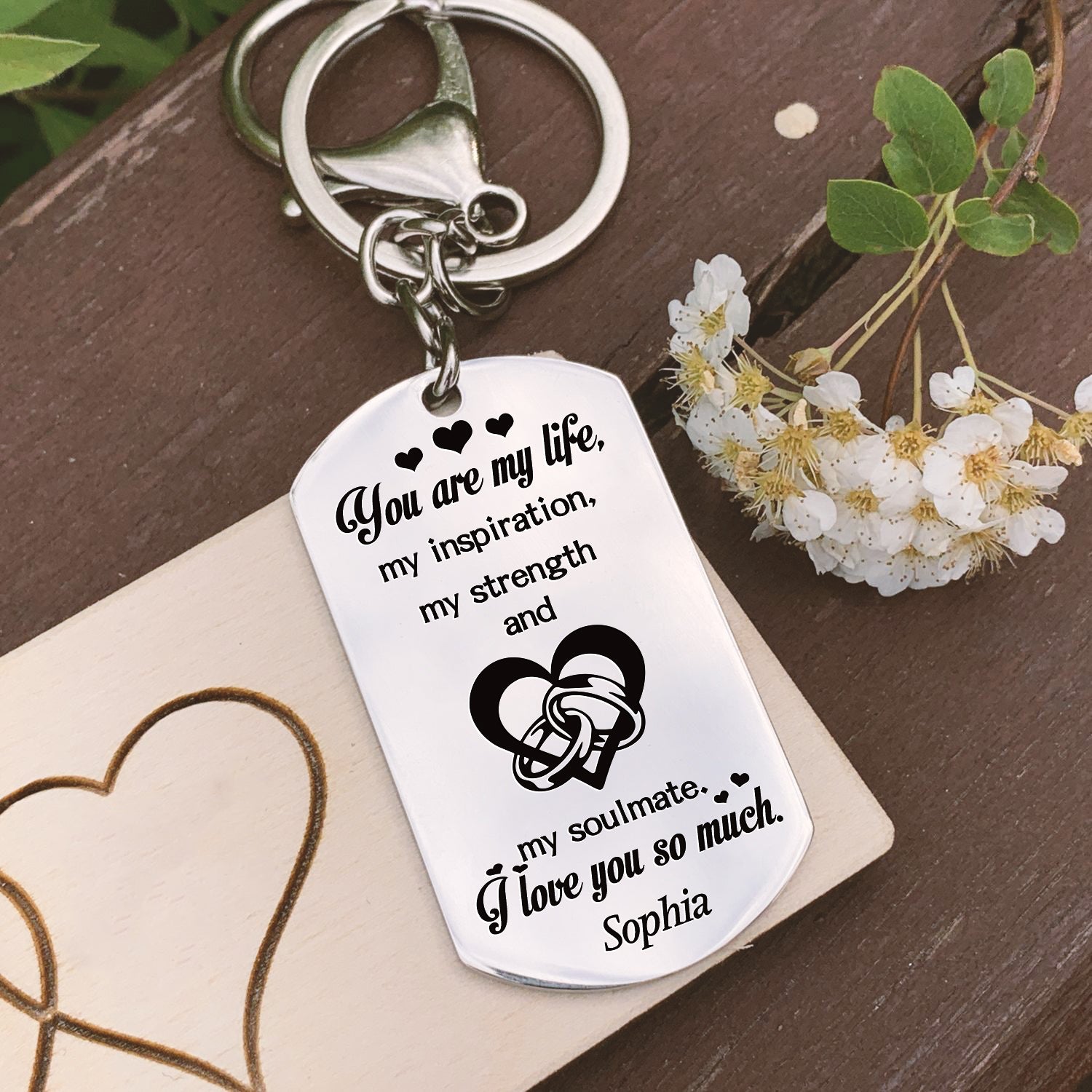 You Are My Life Personalized Keychain