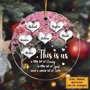 Christmas Gift For Family Tree This Is Us Circle Acrylic Ornament